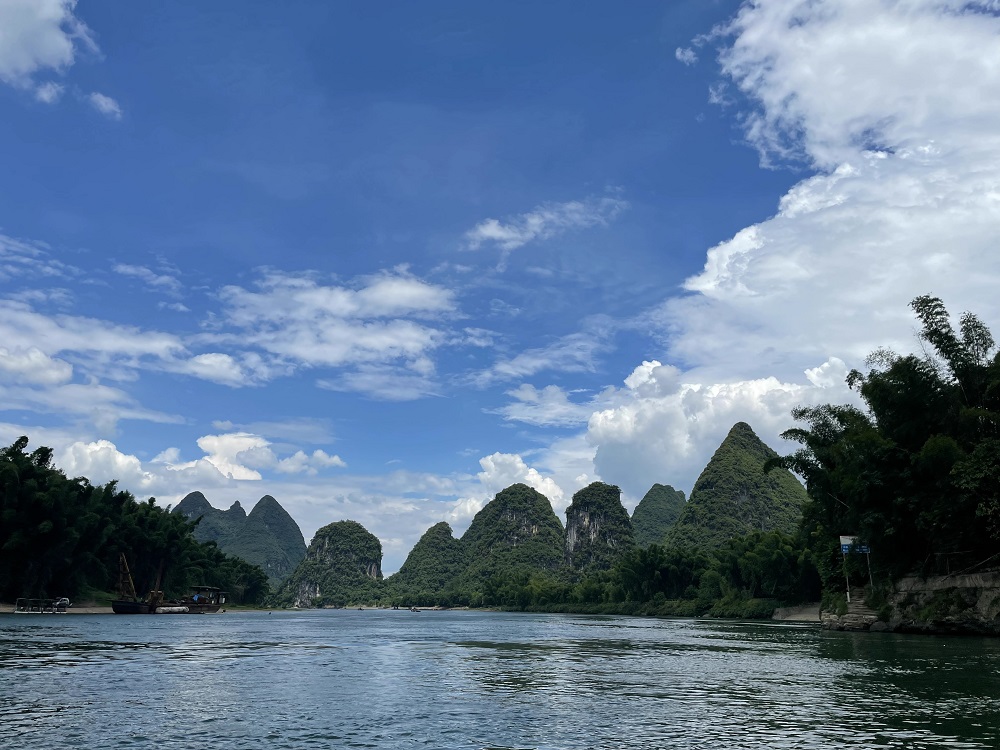 cruising along the Li River Guilin