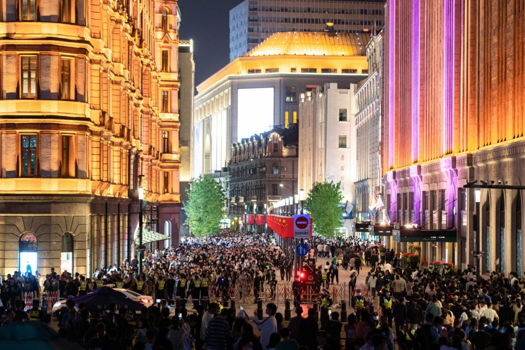 The bustling Nanjing Road