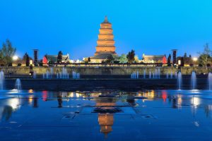 Big Wild Goose Pagoda at Night