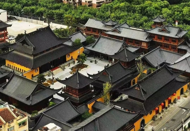 Top View of  the Jade Buddha Temple