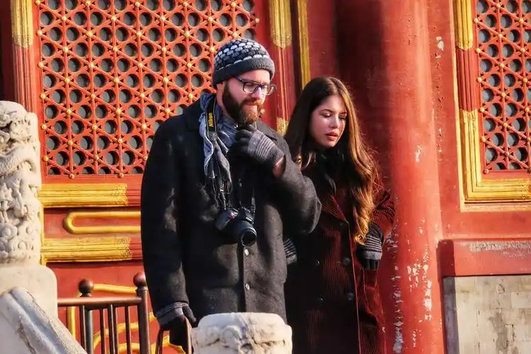 Visitors in the Forbidden City