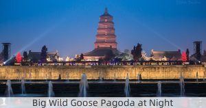 Big Wild Goose Pagoda at Night
