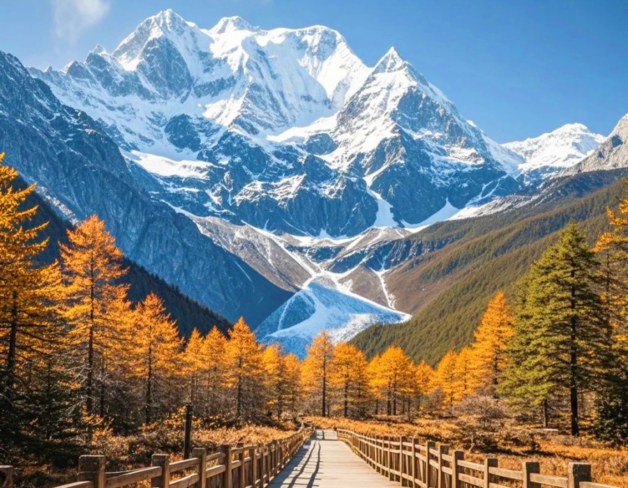 yunnan autumn lijiang jade dragon snow montain