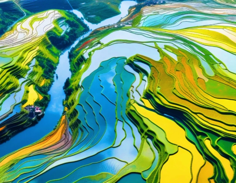 yunnan autumn yuanyang rice terraces