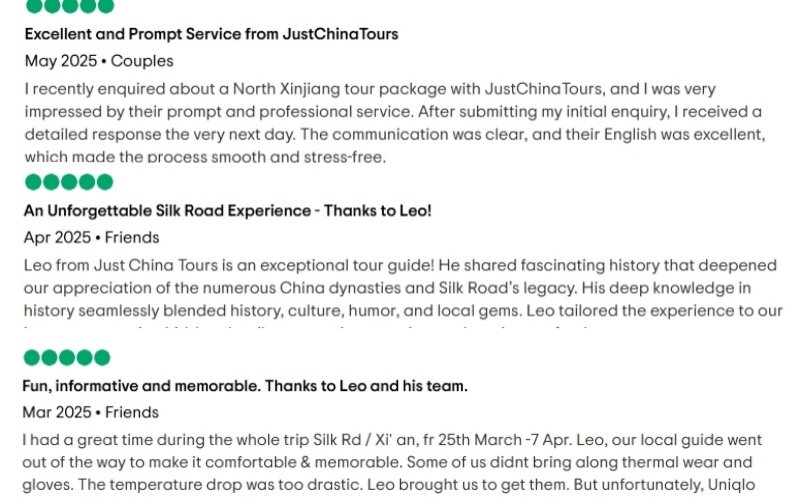 China Tours Reviews