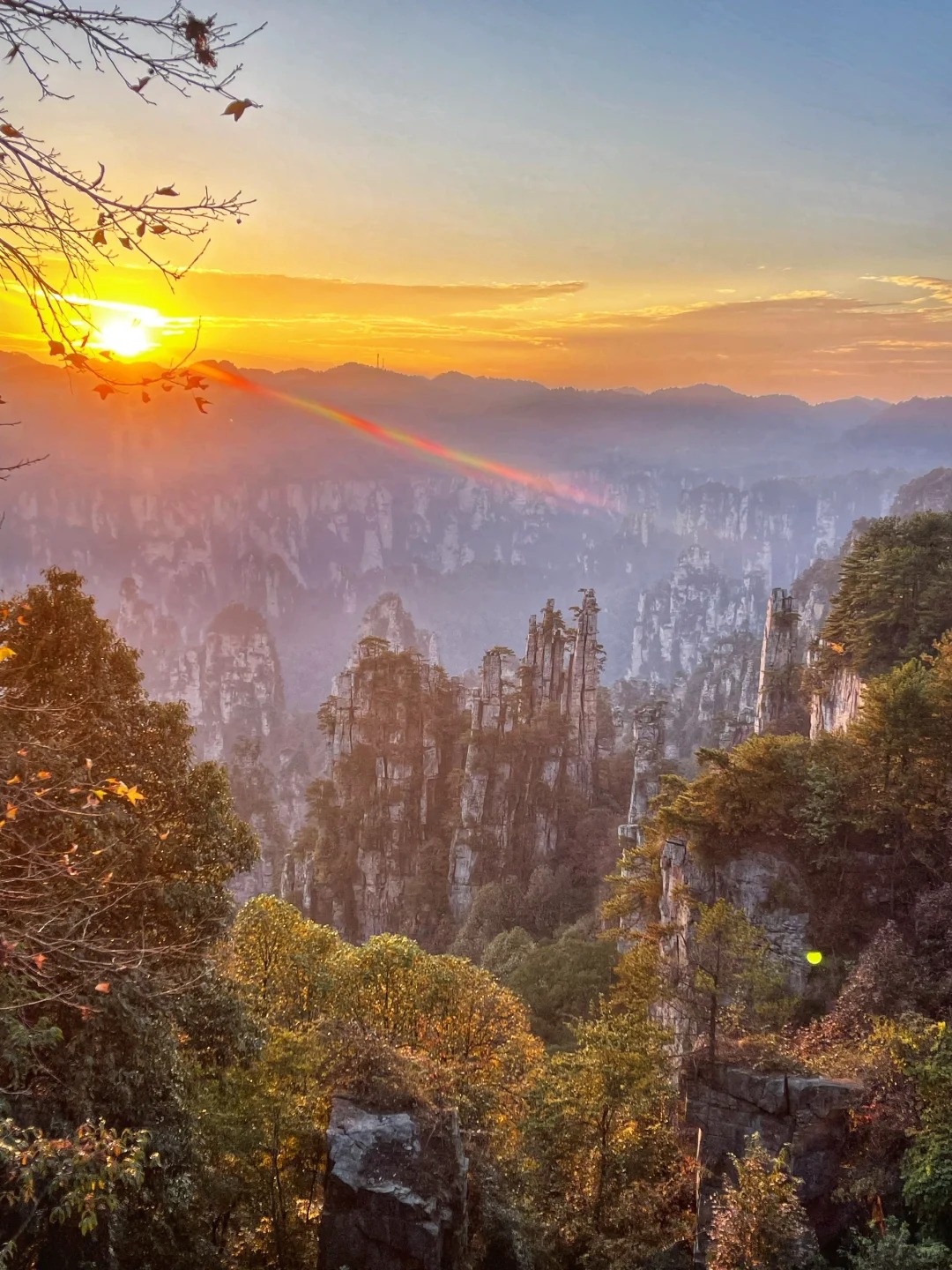 Tianzi Mountain Sunset