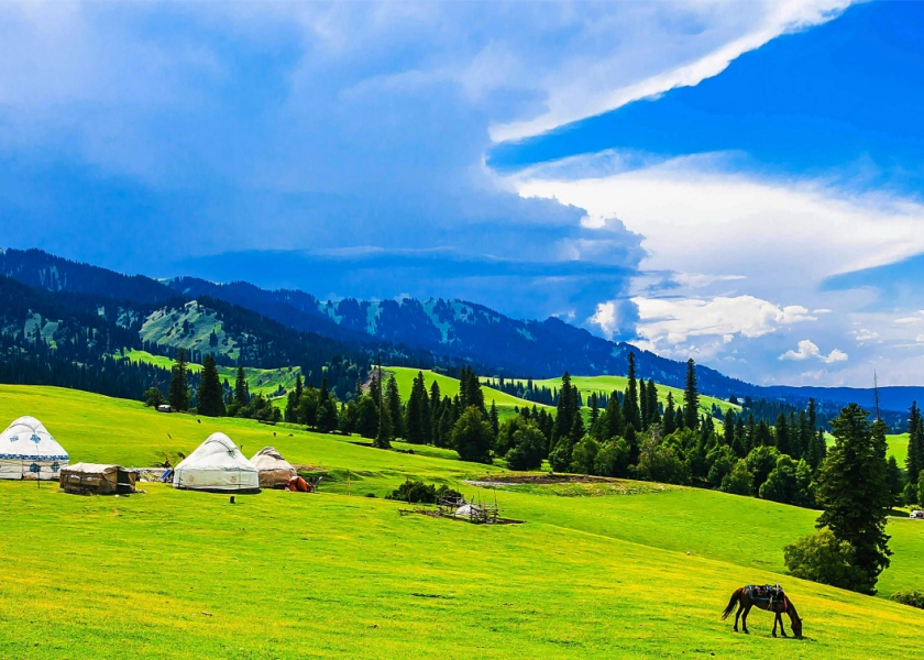 China Silk Road in Spring