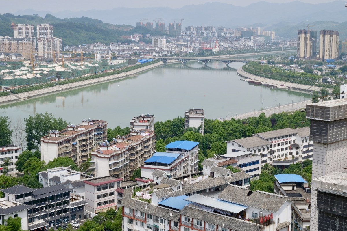 An urban view of downtown Zhangjiajie, offering a different side of the region