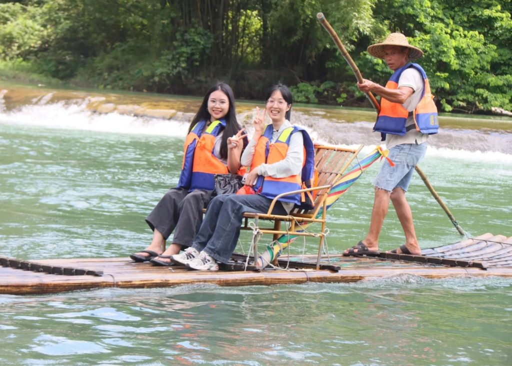 Bamboo raft on Yulong River
