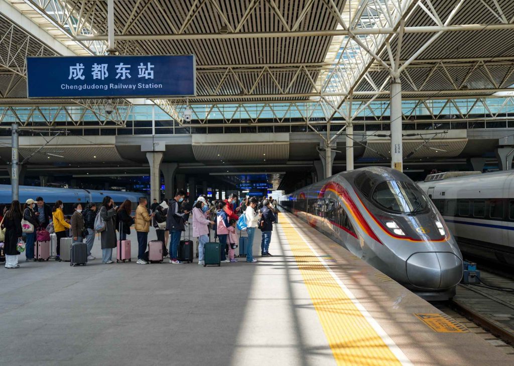 Chengdu to Chongqing high-speed train