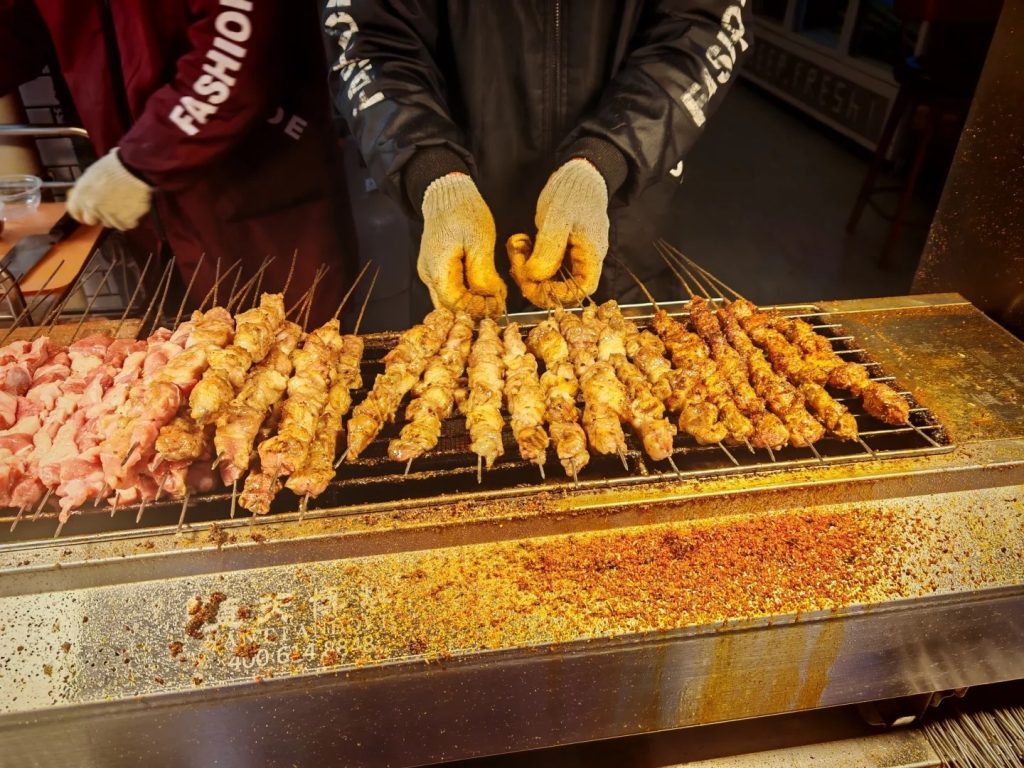 Cumin Lamb Skewers in Muslim Quarter.