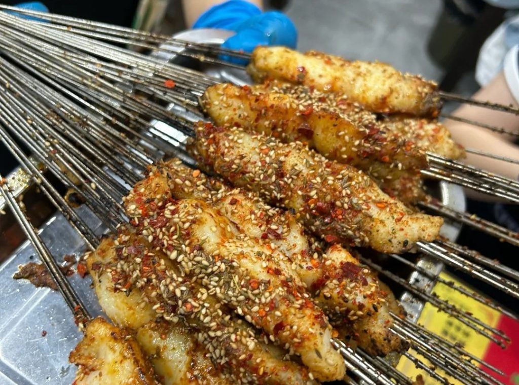 Cumin Lamb Skewers in Muslim Quarter.