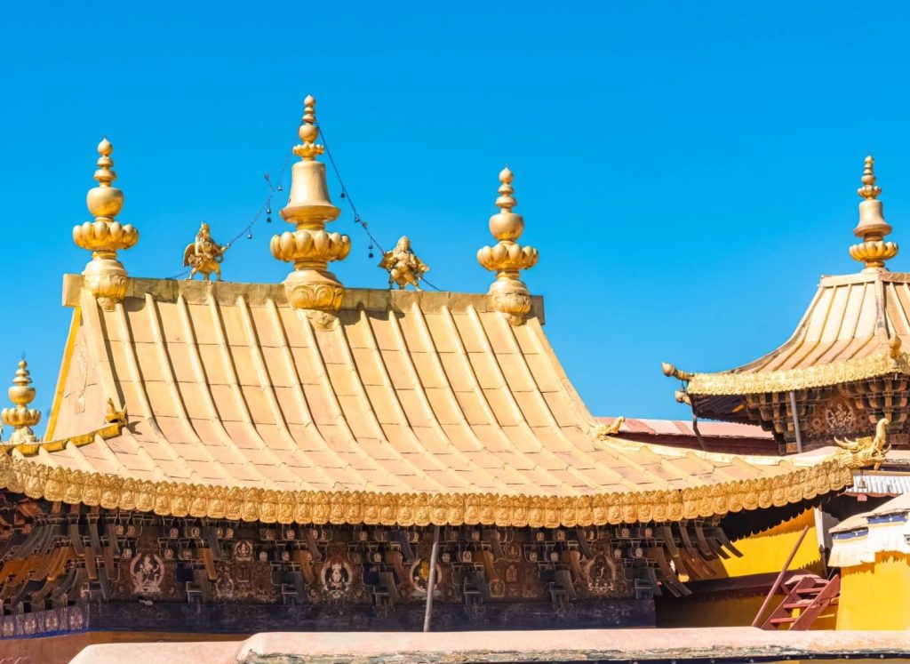 Golden Roofs at the Potala Palace in Tibet