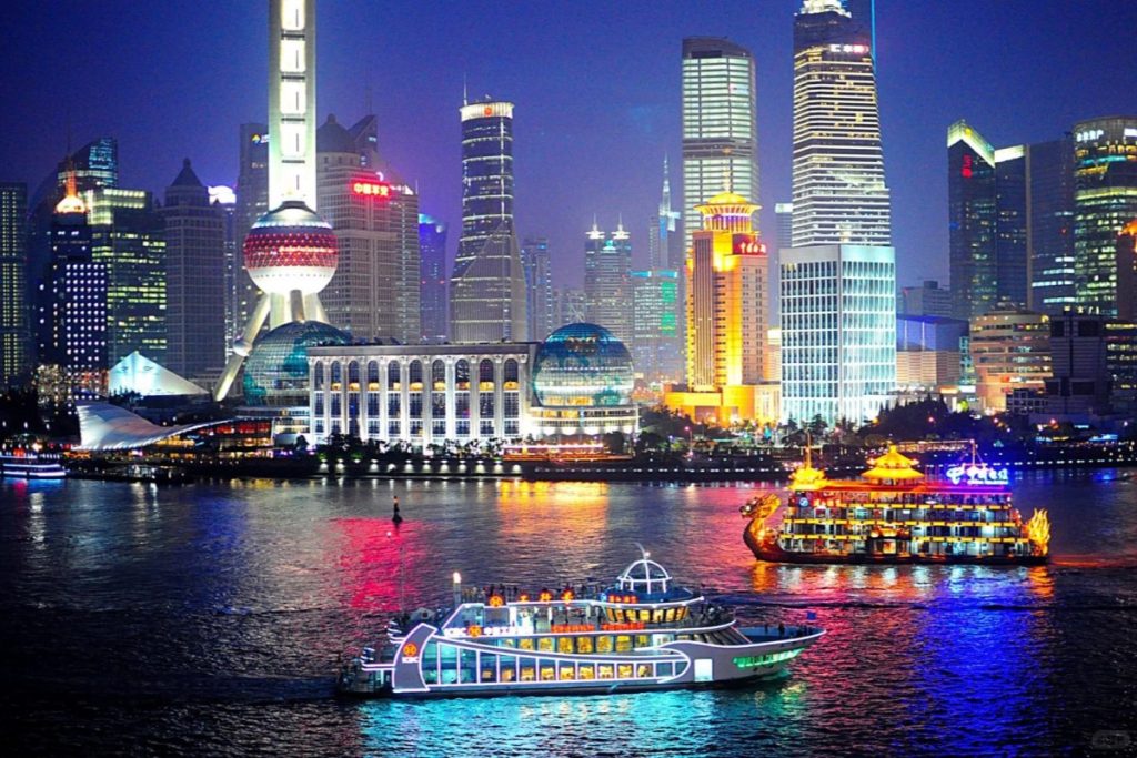 Huangpu River cruise at night