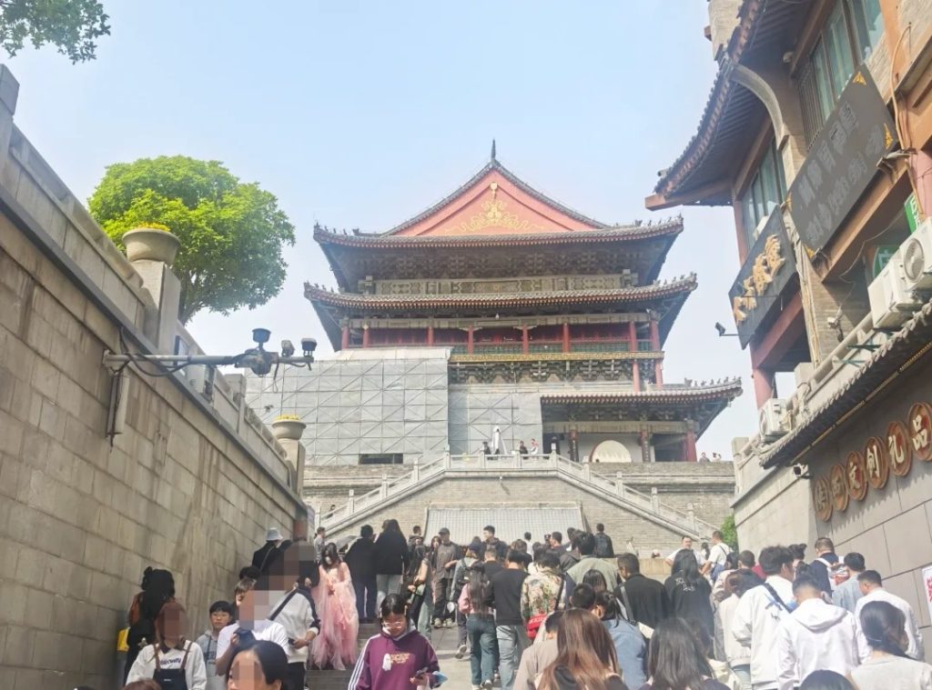 Muslim Quarter is near the Drum Tower in Xi'an.