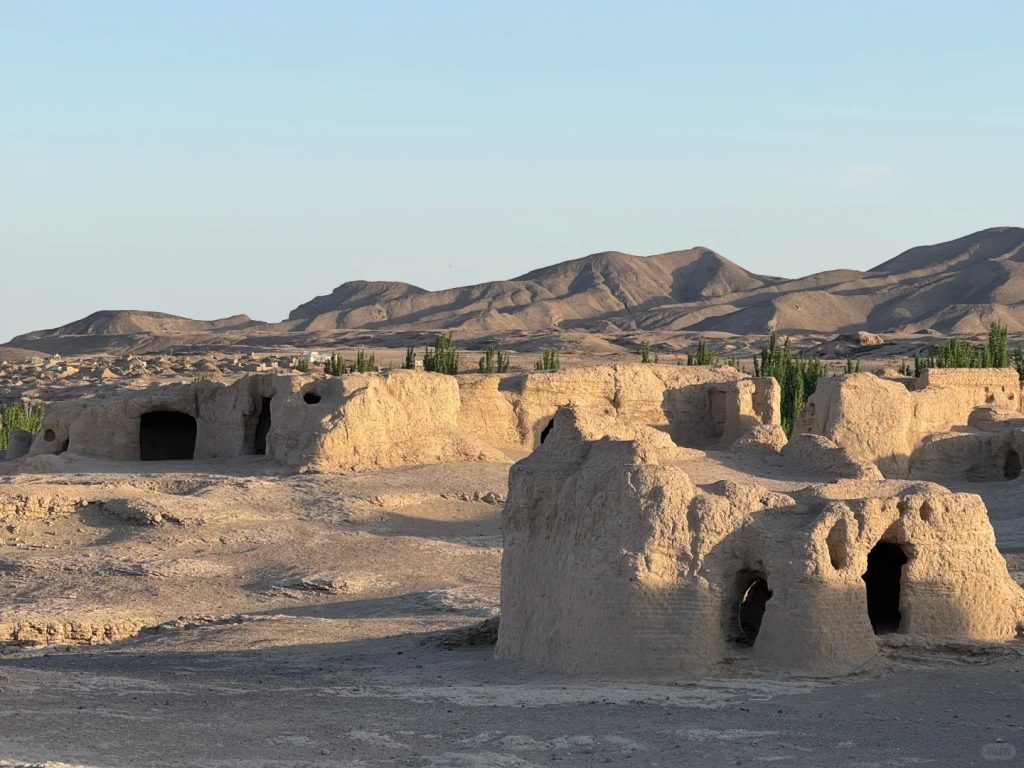 Main Street and Residential Area in the Jiaohe Ruins on the Silk Road.
