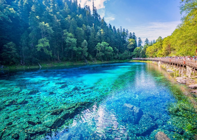 Jiuzhaigou's iconic multi-colored lakes, a UNESCO World Heritage site