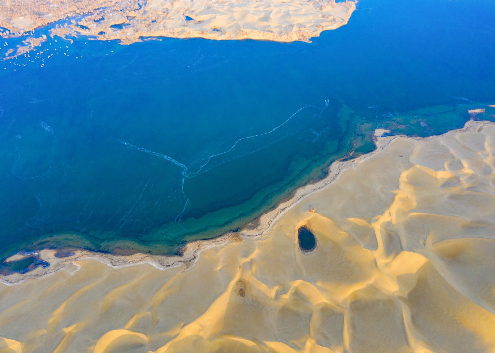 Lake in Taklamakan Desert