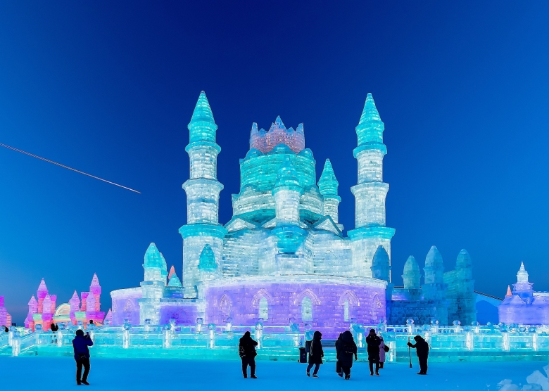 Night view of Ice and Snow World