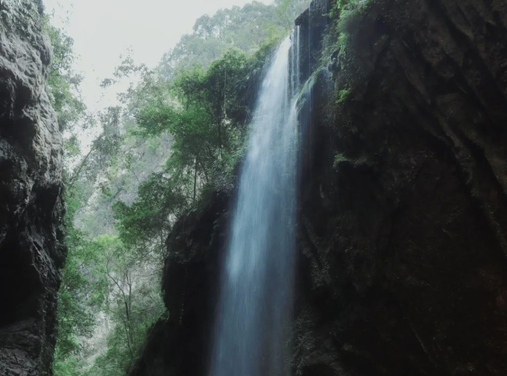 Silver Waterfall in Longshui Gorge Ground Fissure.
