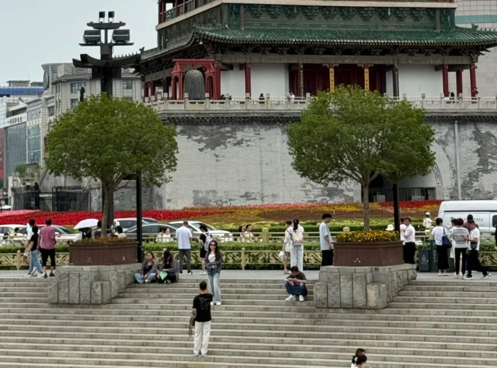 Surrounding Squares of the Bell Tower in Xian.