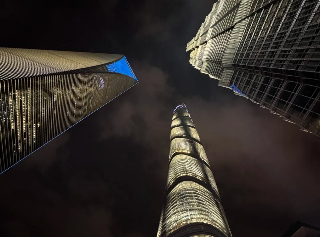 The high-rise buildings in Lujiazui, Shanghai