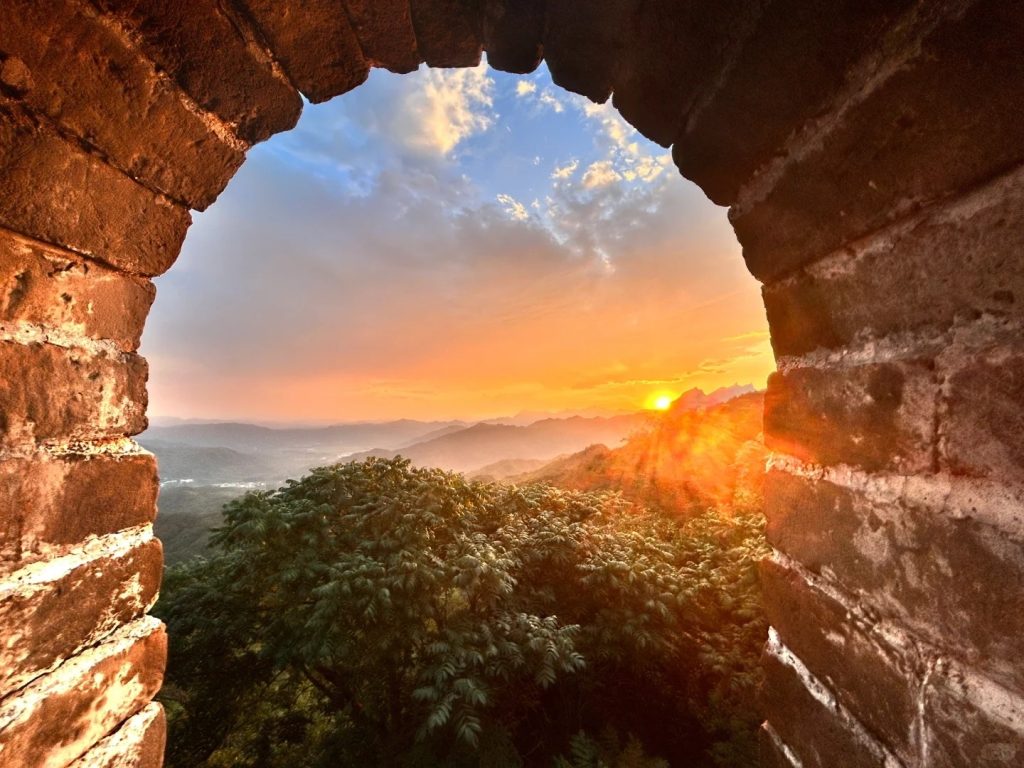 The sunset at Mutianyu Great Wall