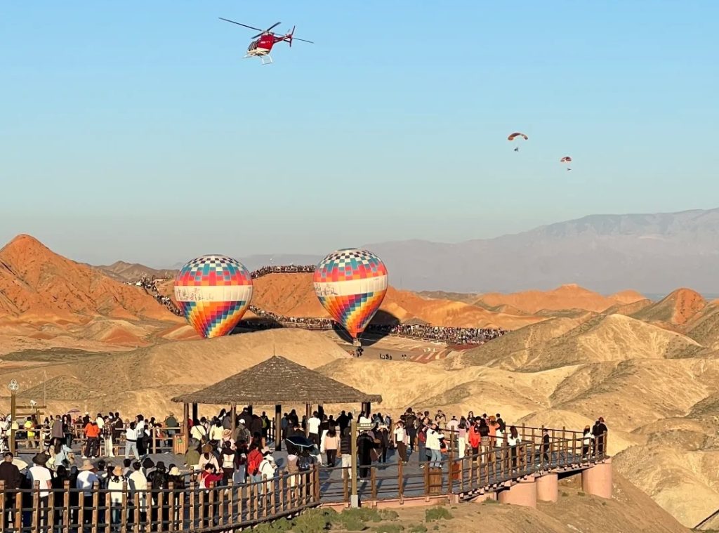 Zhangye Danxia Landform Geopark in October