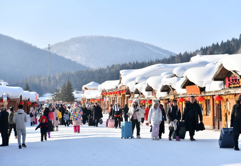 Peak season in snow town