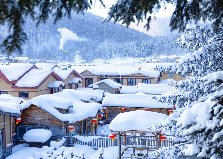 China snow town