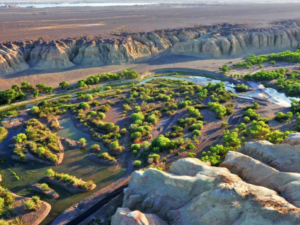 Xinjiang Urho Ghost City in Spring