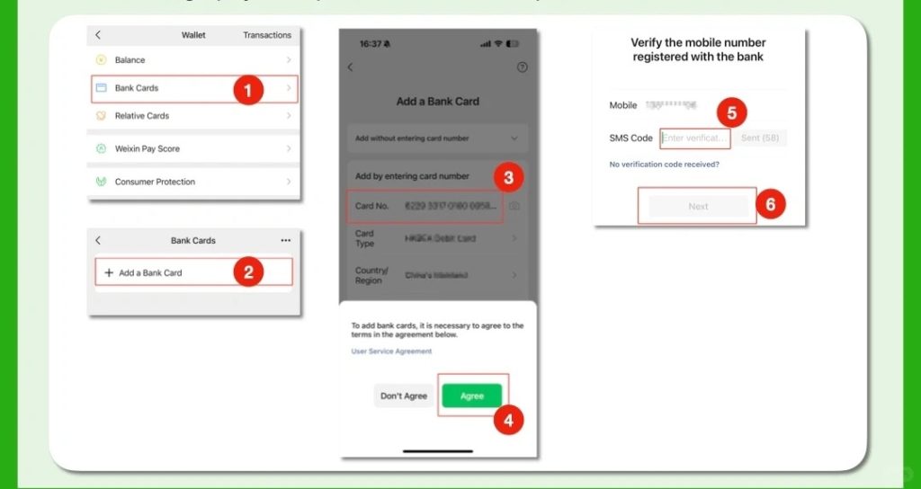 Steps to Add a Bank Card on WeChat