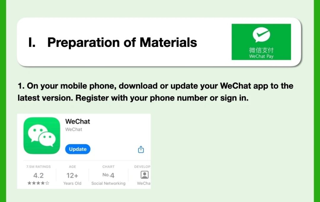 Download WeChat and Register