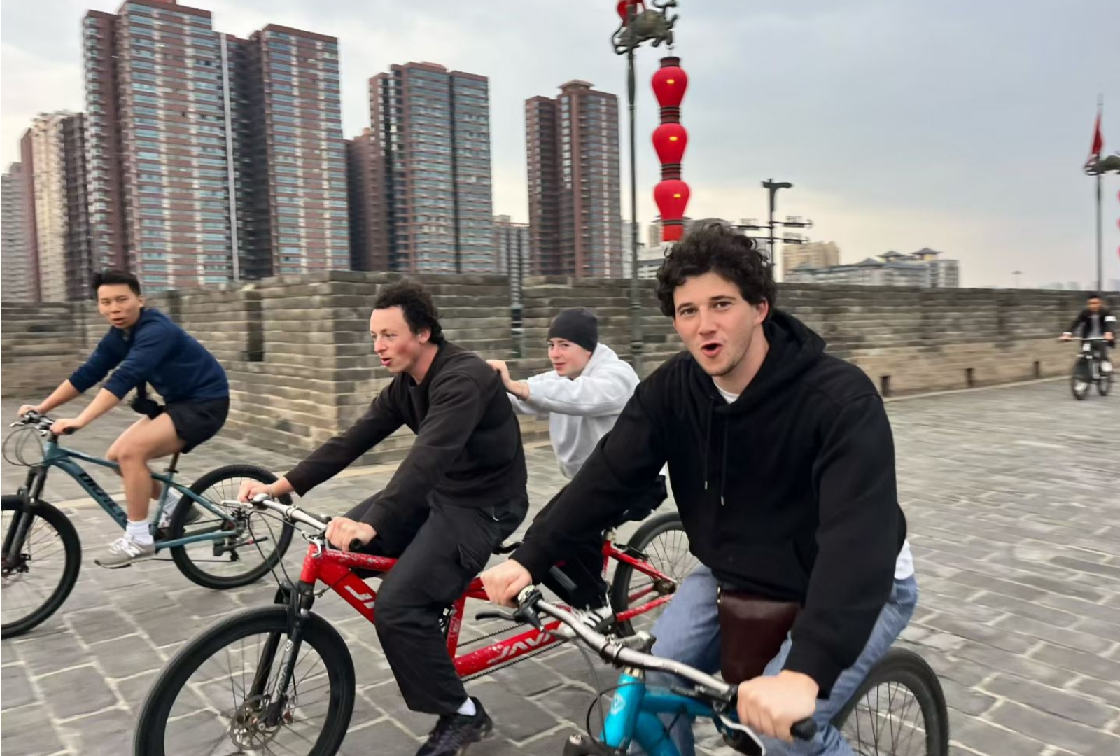 Cycling on the Xi'an City Wall