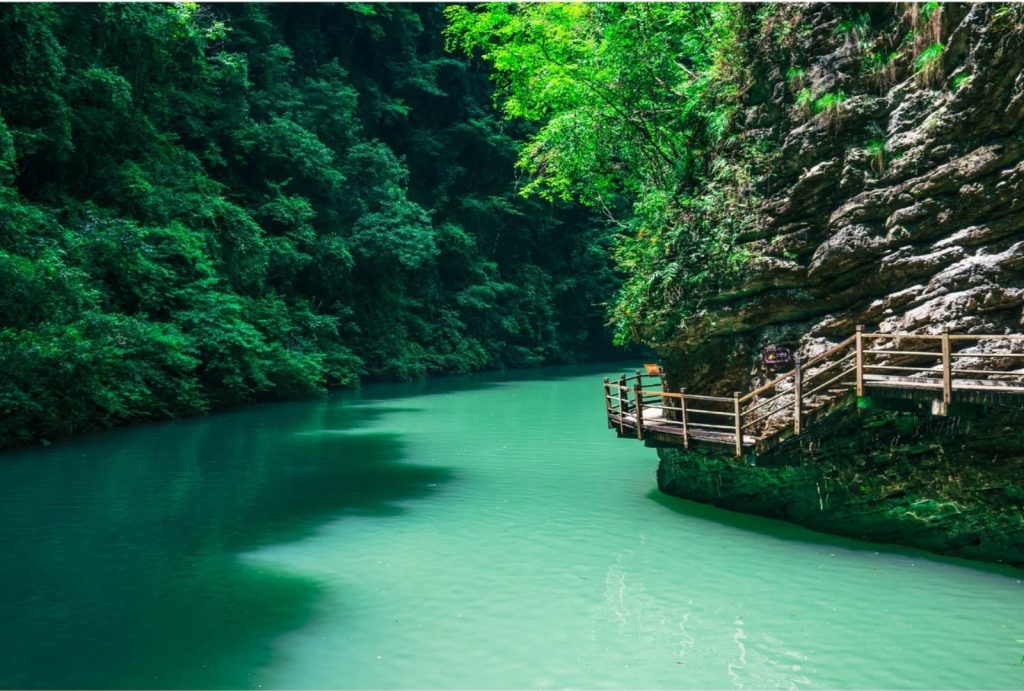 Attractive view of the Wucai Lake
