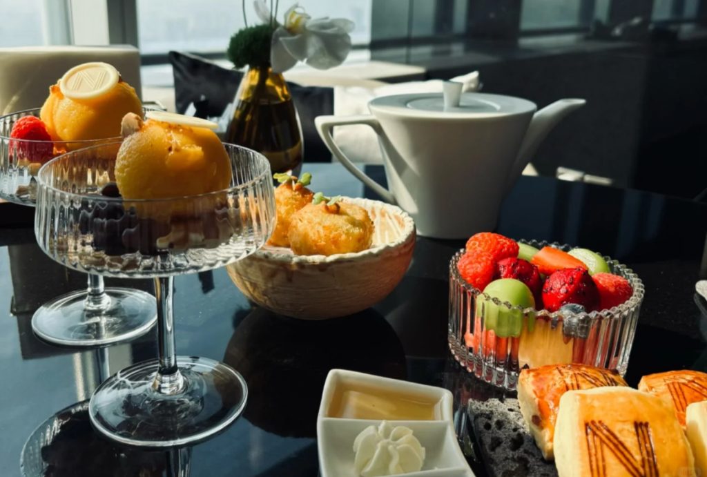 Elegant afternoon tea at Niccolo Chengdu with desserts