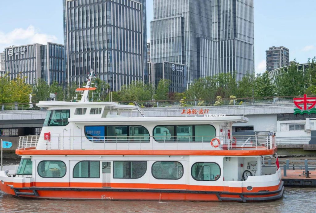Huangpu River ferry offering a unique way to experience Shanghai's riverside views.