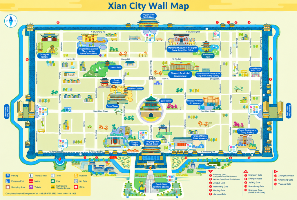 Map of Xi'an City Wall