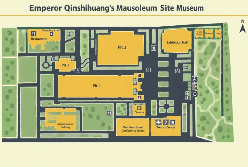 Site Map of Terracotta Warriors Museum