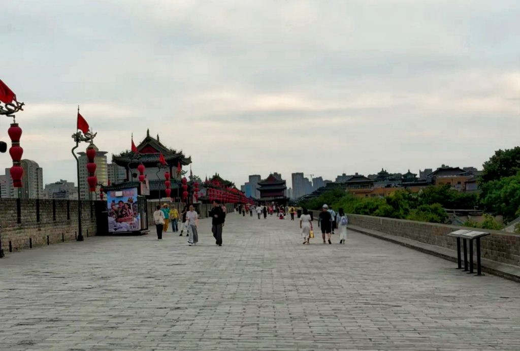 Walking on the Xian Ancient City Wall