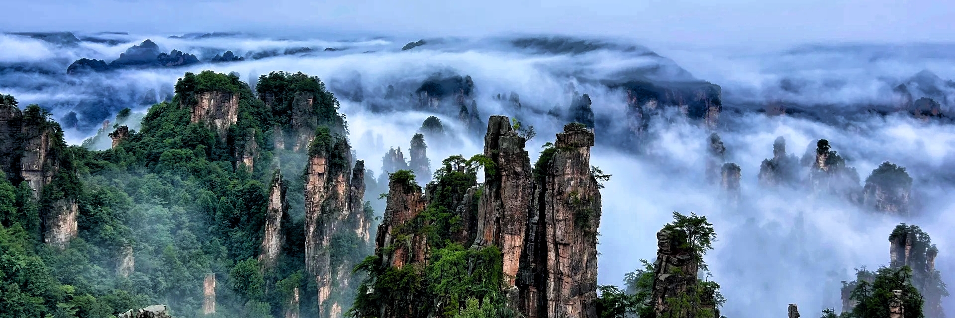 Zhangjiajie National Forest Park after rainy day